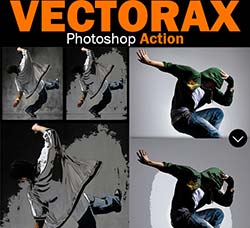PS动作－矢量图形：Vectorax Photoshop Action